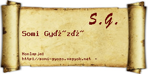 Somi Győző névjegykártya